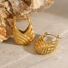Wholesale Stainless Steel Geometric Satchel Shape Ear Jewelry With Electroplating Light Luxury Design