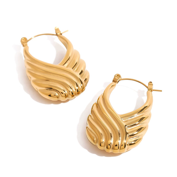 Wholesale Stainless Steel Geometric Satchel Shape Ear Jewelry With Electroplating Light Luxury Design