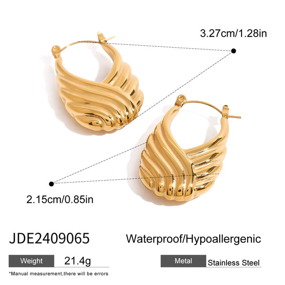 Wholesale Stainless Steel Geometric Satchel Shape Ear Jewelry With Electroplating Light Luxury Design