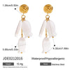 Wholesale Stainless Steel Geometric Shell Fish Pendant Earrings Jewelry With 18K Gold Electroplating Original And Minimalist Design