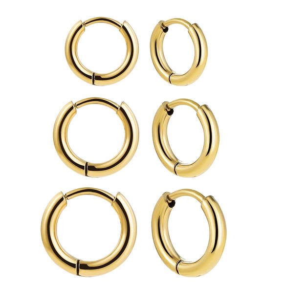 Wholesale Stainless Steel Geometric Simple Style Electroplated Ear Buckle