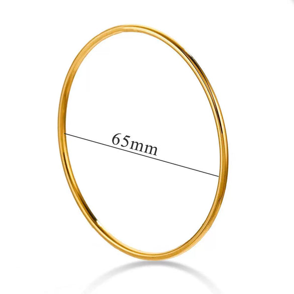 Wholesale Stainless Steel Geometric Simple Style 18K Gold Plated Polished Diy Jewelry Accessories Bracelet