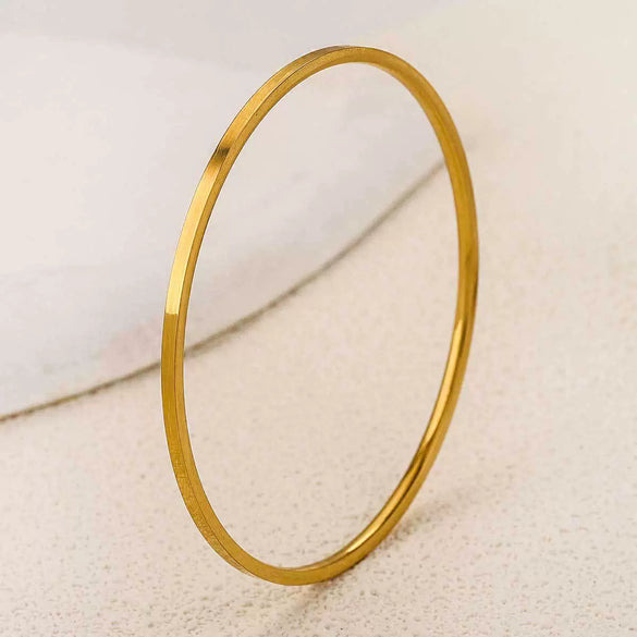 Wholesale Stainless Steel Geometric Simple Style 18K Gold Plated Polished Diy Jewelry Accessories Bracelet