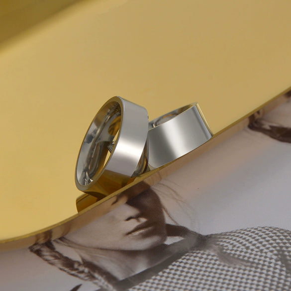 Wholesale Stainless Steel Geometric Simple Style Unisex Electroplated Ring Jewelry