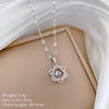 Wholesale Stainless Steel Geometric Sixpointed Star Diamond Necklace For Women And Men Light Luxury Minimalist Style