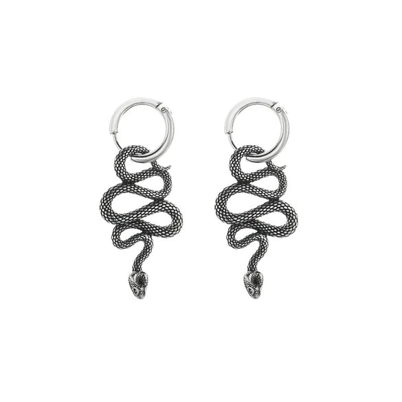 Wholesale Stainless Steel Geometric Snake Polish Earrings For Men And Women