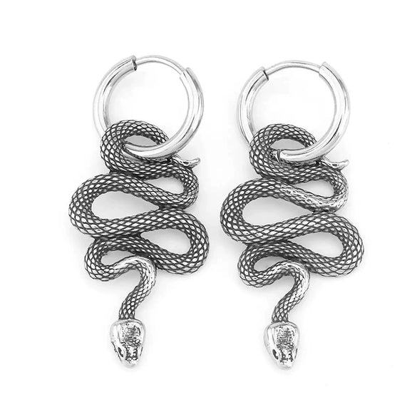 Wholesale Stainless Steel Geometric Snake Polish Earrings For Men And Women