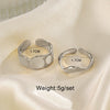 Wholesale Stainless Steel Geometric Special Shaped Open Ring For Women Real Gold Plated