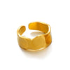 Wholesale Stainless Steel Geometric Special Shaped Open Ring For Women Real Gold Plated