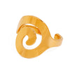 Wholesale Stainless Steel Geometric Spiral Cut Out Open Ring Jewelry With 18K Gold Electroplating