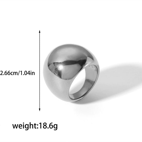 Wholesale Stainless Steel Geometric Spiral Ring For Women With Electroplating Treatment Exaggerated Design