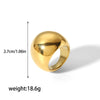 Wholesale Stainless Steel Geometric Spiral Ring For Women With Electroplating Treatment Exaggerated Design