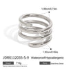 Wholesale Stainless Steel Geometric Split Voxel Ring Electroplated Trend Jewelry For Women