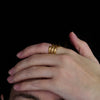 Wholesale Stainless Steel Geometric Split Voxel Ring Electroplated Trend Jewelry For Women