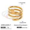 Wholesale Stainless Steel Geometric Split Voxel Ring Electroplated Trend Jewelry For Women