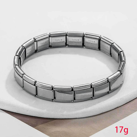 Wholesale Stainless Steel Geometric Square Chain Handmade Electroplated Unisex Bracelet