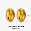 Wholesale Stainless Steel Geometric Square Earrings 18K Gold Plated Manual High Polished