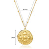 Wholesale Stainless Steel Geometric Square Electroplated Necklace For Unisex With Irregular Texture