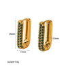 Wholesale Stainless Steel Geometric Square Electroplated Women's Earrings