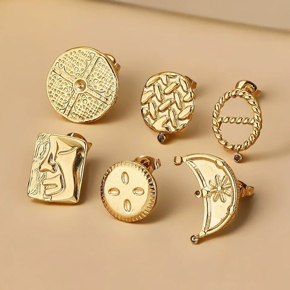Wholesale Stainless Steel Geometric Square Handmade Electroplated Exquisite Unisex Earrings