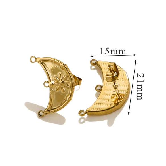 Wholesale Stainless Steel Geometric Square Handmade Electroplated Exquisite Unisex Earrings