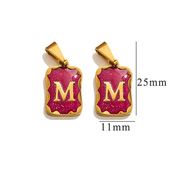 Wholesale Stainless Steel Geometric Square Pendant Necklace Electroplated Women's Niche Design Diy Accessories