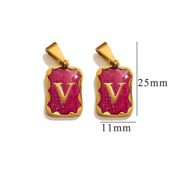 Wholesale Stainless Steel Geometric Square Pendant Necklace Electroplated Women's Niche Design Diy Accessories