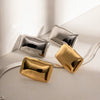 Wholesale Stainless Steel Geometric Square Stud Earrings For Women With Electroplating