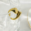 Wholesale Stainless Steel Geometric Sshaped Hollow Fashion Women's Opening Ring With Electroplating