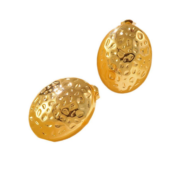 Wholesale Stainless Steel Geometric Stamped Earrings For Women Light Luxury Style