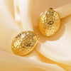 Wholesale Stainless Steel Geometric Stamped Earrings For Women Light Luxury Style