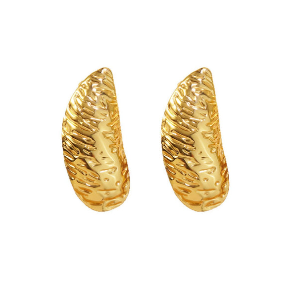 Wholesale Stainless Steel Geometric Stamped Earrings For Women