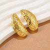 Wholesale Stainless Steel Geometric Stamped Earrings For Women