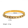 Wholesale Stainless Steel Geometric Star Flower Zircon Ladies Buckle Bracelet With 18K Plating