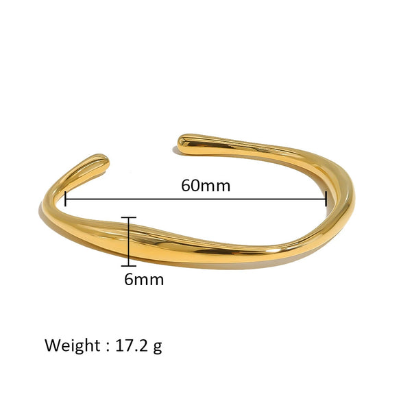 Wholesale Stainless Steel Geometric Star Flower Zircon Ladies Buckle Bracelet With 18K Plating