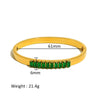 Wholesale Stainless Steel Geometric Star Flower Zircon Ladies Buckle Bracelet With 18K Plating