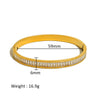 Wholesale Stainless Steel Geometric Star Flower Zircon Ladies Buckle Bracelet With 18K Plating