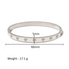 Wholesale Stainless Steel Geometric Star Flower Zircon Ladies Buckle Bracelet With 18K Plating
