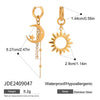 Wholesale Stainless Steel Geometric Star Moon Sun Tassel Earrings Electroplated For Women