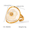 Wholesale Stainless Steel Geometric Star Pattern Glue Process Open Ring Jewelry For Women
