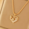 Wholesale Stainless Steel Geometric Star Pendant Necklace With Mixed Gemstone Inlay And Electroplating For Women Rice Bead Chain