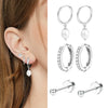 Wholesale Stainless Steel Geometric Star Shape Open Earrings Real Gold Electroplated For Women