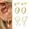 Wholesale Stainless Steel Geometric Star Shape Open Earrings Real Gold Electroplated For Women