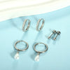 Wholesale Stainless Steel Geometric Star Shape Open Earrings Real Gold Electroplated For Women