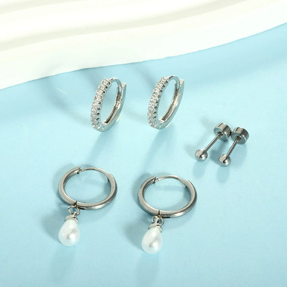 Wholesale Stainless Steel Geometric Star Shape Open Earrings Real Gold Electroplated For Women