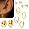 Wholesale Stainless Steel Geometric Star Shape Open Earrings Real Gold Electroplated For Women