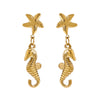 Wholesale Stainless Steel Geometric Starfish Electroplated Earrings For Women