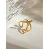 Wholesale Stainless Steel Geometric Starfish Opening Ring Electroplated Jewelry Accessories For Women
