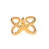 Wholesale Stainless Steel Geometric Starfish Opening Ring Electroplated Jewelry Accessories For Women