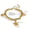 Wholesale Stainless Steel Geometric Starfish Shell Electroplated Bracelet For Women